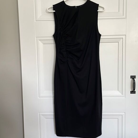 J.Crew Black Ruched Sheath Dress - Picture 1 of 5